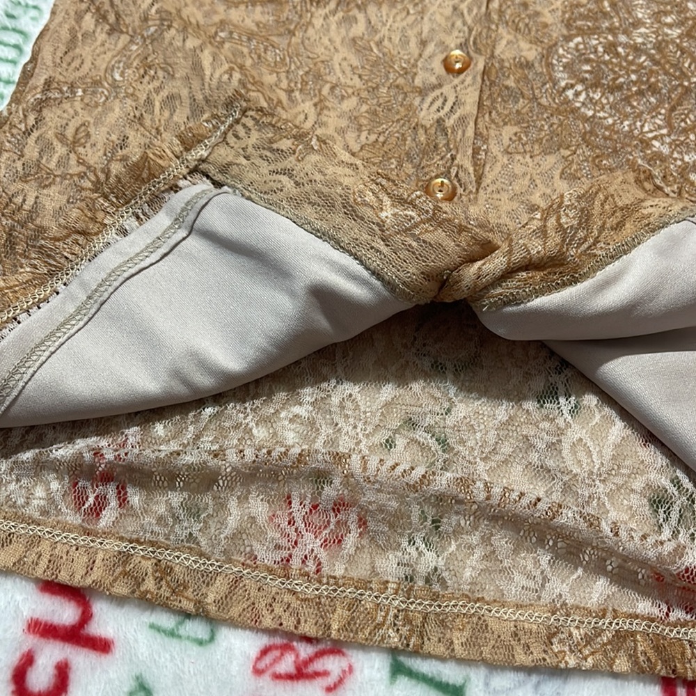 Rampage clothing CO lace button up top - Picture 4 of 8
